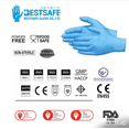 thumbnail image 3 of Disposable Powder & Latex Free Nitrile 5 mil Gloves FDA Certified Box of 100, Large, 3 of 5