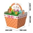 thumbnail image 3 of Easter Gift Boxes 10 Pack, Bunny Basket Shaped Party Favor Boxes Orange, Easter Decorations Easter Candy Boxes, Spring Holiday Decoration Supplies for Egg Celebration C, 3 of 5