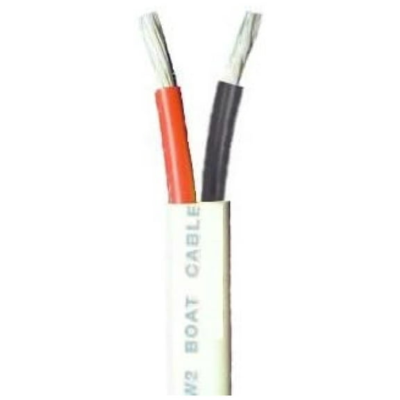 8/2 AWG Duplex Tinned Marine Wire, Red/Black 25 Feet
