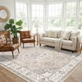 thumbnail image 4 of Living Room 6x9 Area Rugs: Farmhouse Washable Ultra Soft Carpet For Bedroom Indoor Vintage Stain Resistant Rug Dining Non-slip Durable Neutral Floor Mat Pet Owners(6x9 Beige), 4 of 8