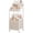 Matte White, variant on Display Riser Stand Perfume Cologne Organizer, 13in Rolling Makeup Storage Cart with Fabric Drawers, Floor Vanity Cosmetics Display Cases for Skin Care Nail Polish Figures Rustic Brown