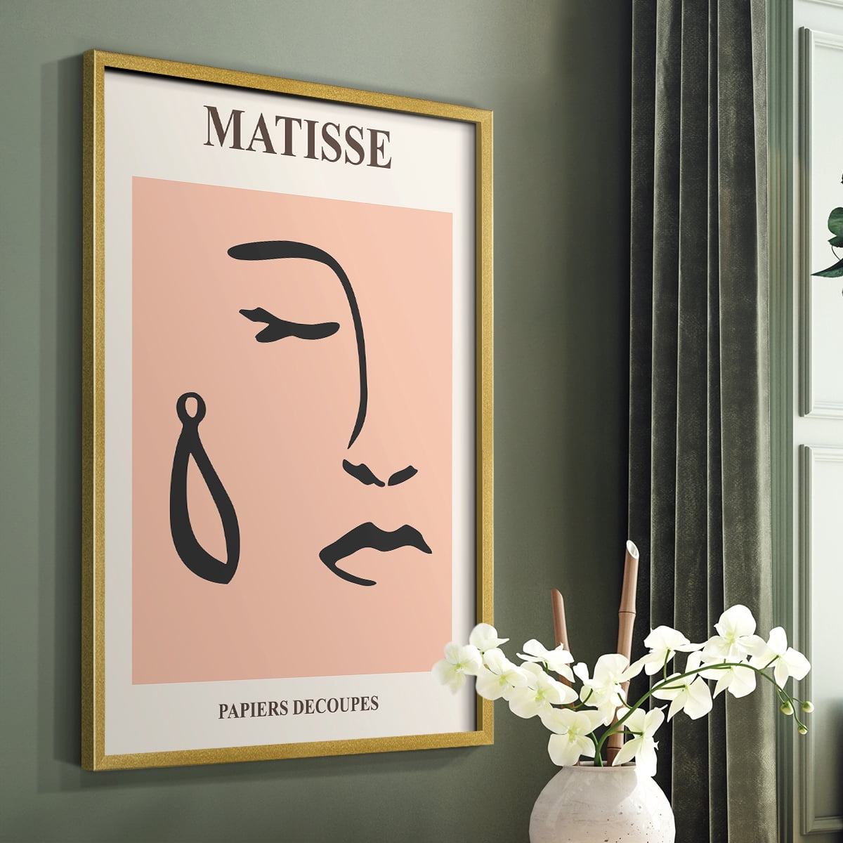 Matisse CXXXVIII Framed Print in Gold Solid Wood 22 x 28 Framed Print