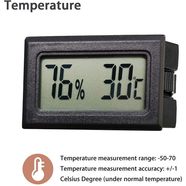 Thermomètre Numérique Mini LCD Hygromètre Testeur d'Humidité de
