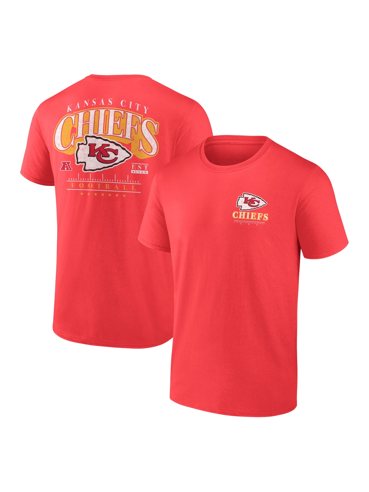 NFL Kansas City Chiefs Men's Cotton Faded Red Short Sleeve T-Shirt