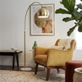 thumbnail image 3 of Luminous Elegance Long Arm White Marble&Metal Floor Lamp, 3 of 6