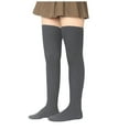 thumbnail image 5 of Ksopiavobs Women Extra Long Thigh High Socks Cotton Knit Warm Thick Tall Boot Stockings Leg Warmers, 5 of 6
