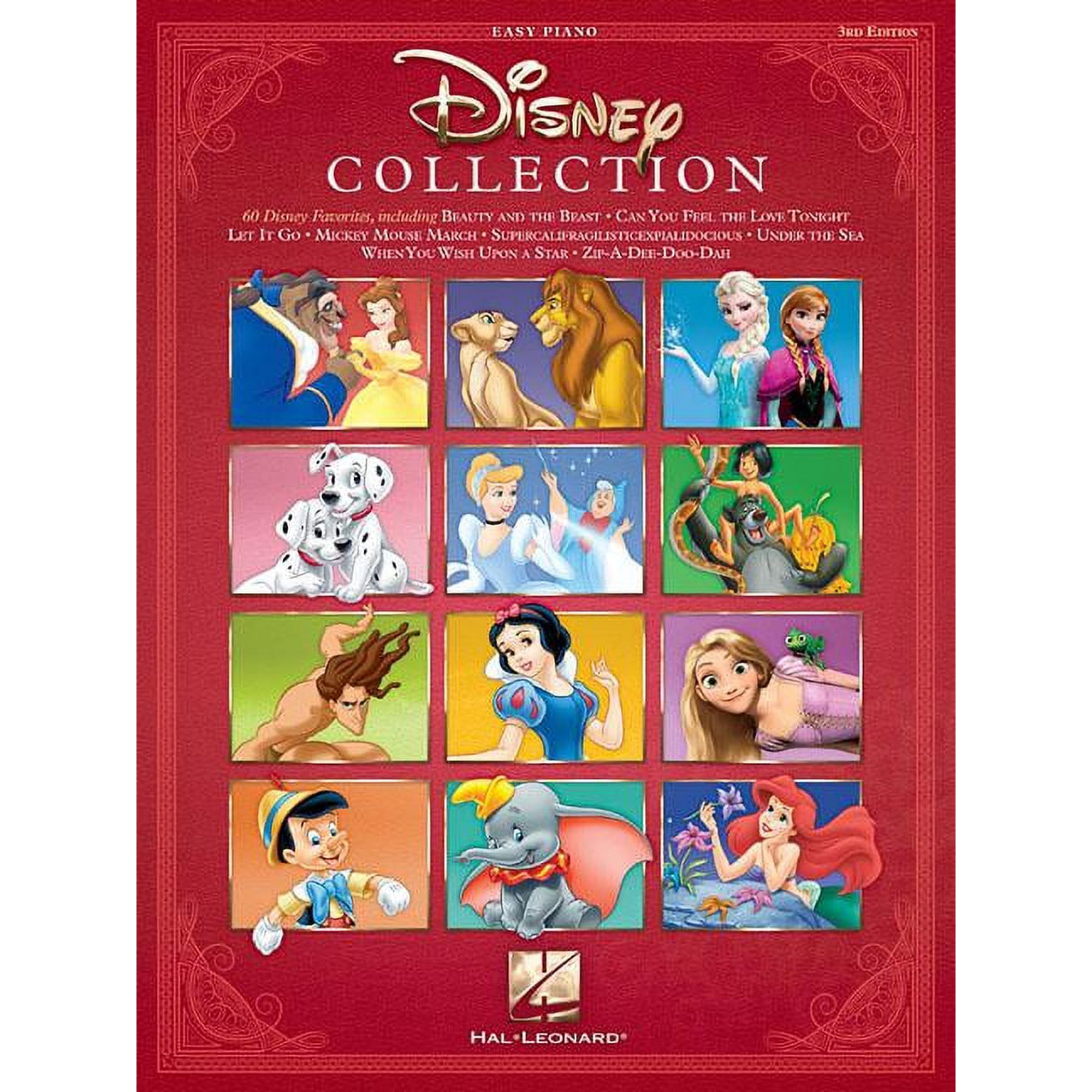 The Disney Collection - Easy Piano Series 60 Classic Songs from Disney Movies Beginner-Friendly Sheet Music and Lyrics, (Paperback)
