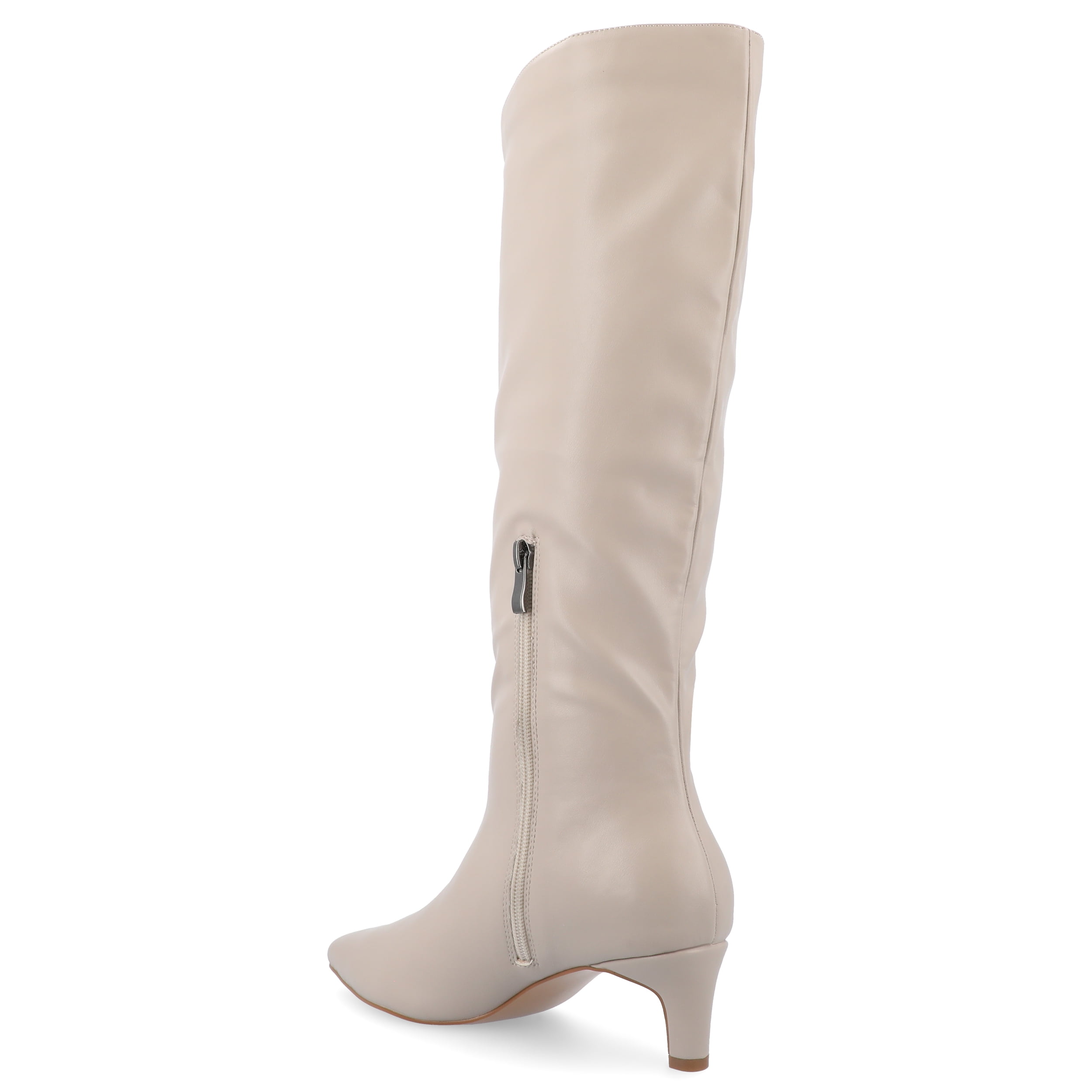 Journee Womens Tullip Tru Comfort Foam Wide Width Wide Calf Kitten Heel Pointed Toe Boots