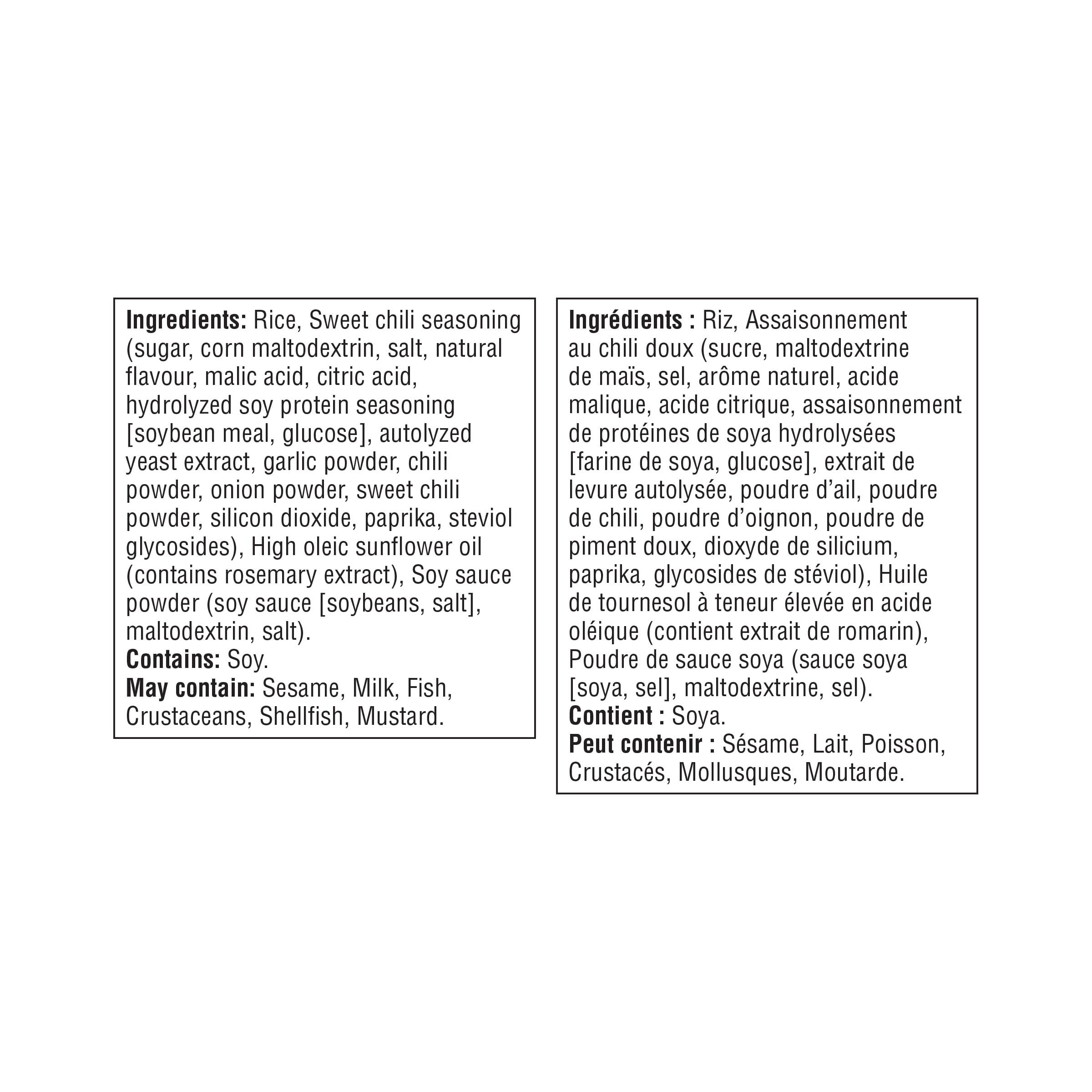 Craquelins au riz assaisonnés au chili doux Great Value 100 g