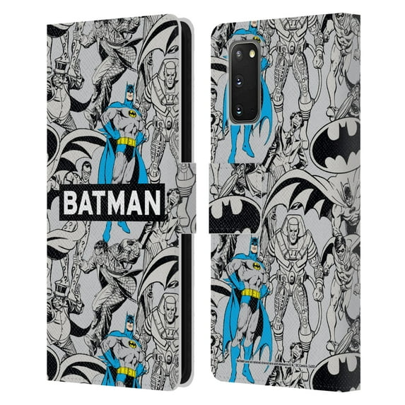 Head Case Designs Officially Licensed Batman DC Comics Vintage Fashion Patterns Leather Book Wallet Case Cover Compatible with Samsung Galaxy S20 / S20 5G