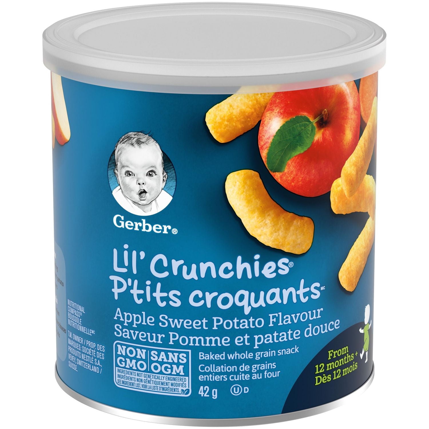 GERBER® LIL’ CRUNCHIES®, Apple Sweet Potato, Toddler Snacks 42 g, 42 GR
