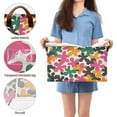 thumbnail image 5 of Yayeee Foldable Storage Basket for Shelves with Handles Set of 2 Waterproof Cloth Bins, Pink Floral Blooms, 5 of 7