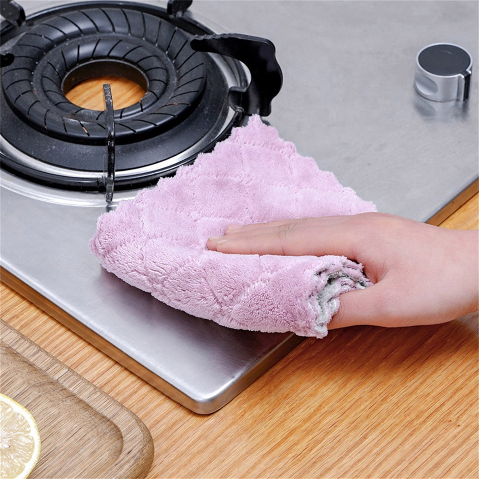 Kitchen Rags Daily Rag Toweldish Kitchen Cloth Dish Oilcleaning Non-Stick  Clothkitchen Cleaning Supplies