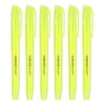 thumbnail image 1 of Yellow Highlighter, 6 Pack High Lighters No Bleeds Highliters Pens Neon Clear View Bright Quick Dry Pocket Marker Pen Sticks Chisel Tip Cute for Books Office Adults, Transparent, 1 of 6