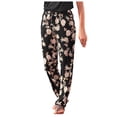 thumbnail image 2 of Boho Beach Pants for Women 2026 Spring Summer Floral Print Elastic Waist Joggers Lightweight Casual Pants with Pockets, 2 of 7