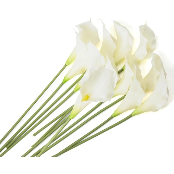 12 PCS White Calla Lily Artificial Flowers,14.6IN