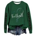 thumbnail image 4 of WEAIXIMIUNG Chandails en Molleton Col Rond Femmes Graphique Plage Jour de Match B Mode Sports Décontracté Manches Longues Col Rond Baseball Chandail en Molleton Football, 4 of 4