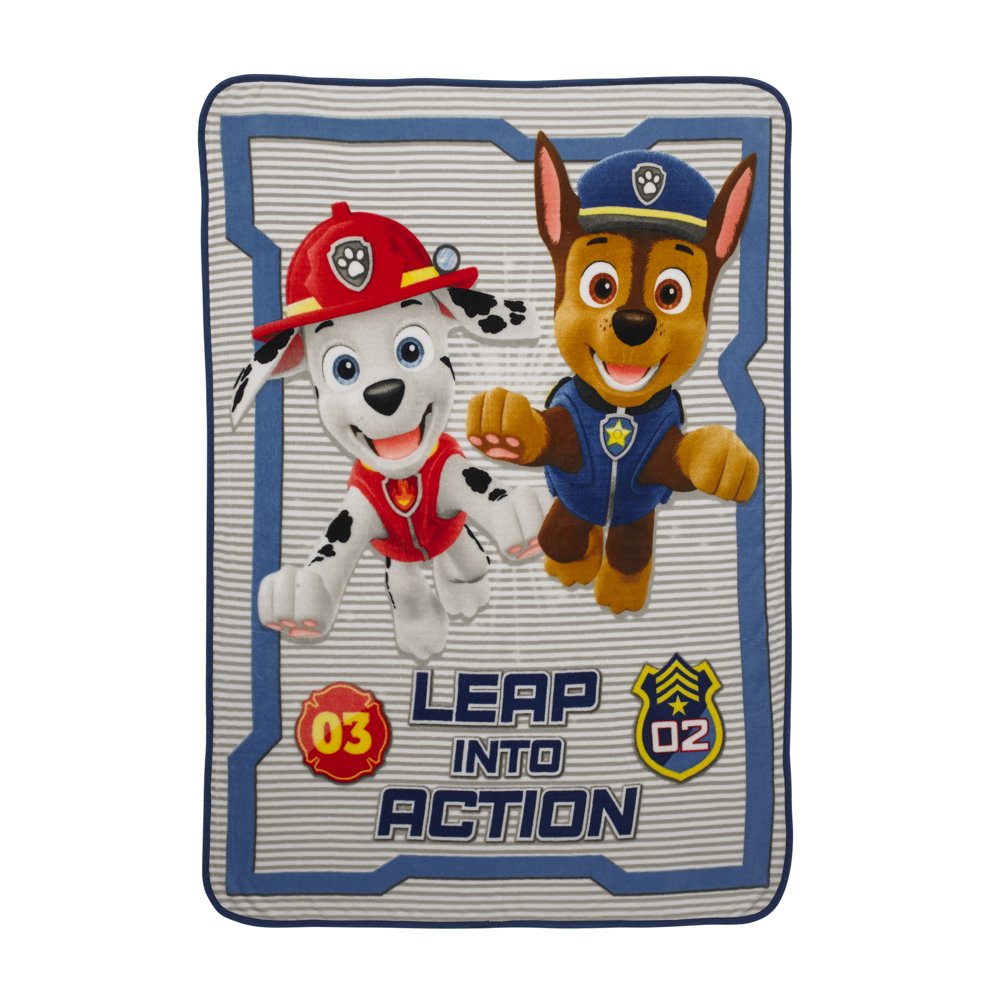 PAW Patrol Kids Microfiber Coral Fleece Throw, 46"x60"