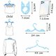 thumbnail image 3 of Imprescindible para viajes: percha de ropa plegable portátil de diseño ergonómico con hebilla resistente al viento para ahorrar espacio de almacenamiento, 20 piezas, 3 of 5