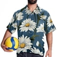 thumbnail image 4 of Daisy Men's Short Sleeve Poplin Shirt with Spread Collar Tops, Casual Printed Button Down, Summer Beach Shirt for Men - Unisex, Stylish Men's Shirts, 4 of 6