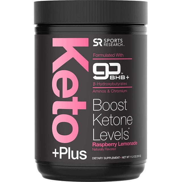 Cetonas Exógenas Sports Research 664975442 Sabor Frambuesa y Limonada 30 Porciones Energía Concentración Negro