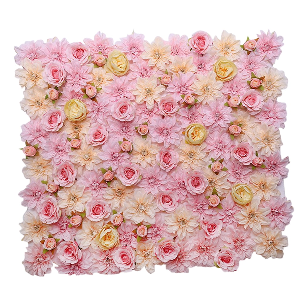 Artificial Silk Flowers Plants Backdrop Wall Panel Wedding Party Main Road Decor 