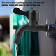 thumbnail image 2 of 2025 New Continental Black Wall Mounted Faucet 304 Stainless Steel Quick Open Garden Faucet Bathroom Outdoor, 2 of 5