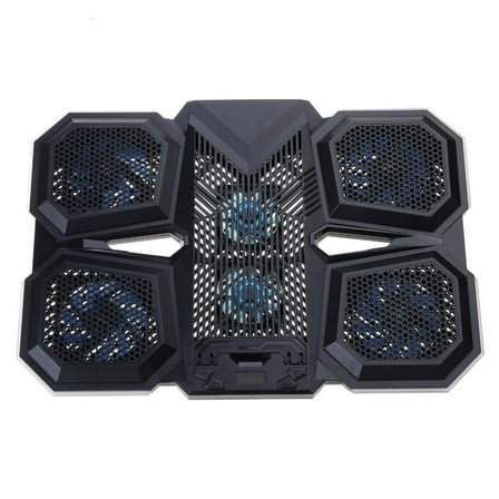 Yammee Quiet Cooling Pad Laptop Cooling Pad with 6 Cooling Fans 2 USB Port for 12.1-17.3in Laptop Gaming Notebook Cooling Stand