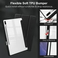 thumbnail image 5 of PINHEN Hybrid Slim Case for Samsung Galaxy Tab S8 Plus 2022/S7 FE 2021/S7 Plus 2020 12.4 Inch with S Pen Holder, Shockproof Cover with Clear Transparent Back Shell, Auto Wake/Sleep, Black, 5 of 7