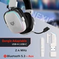 thumbnail image 2 of Audifonos Diadema Gamer BALAM RUSH AEON EXPERT HS1100 Inalambrico USB 2.4 GHz/BT 5.3 Microfono Desmontable Sonido 7.1 RGB blanco, 2 of 6