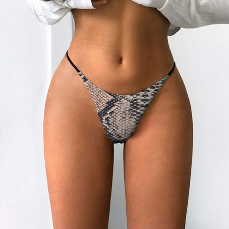 

Knosfe Low Waist Panties for Women Bikini Print Women s Briefs Breathable Underwear L