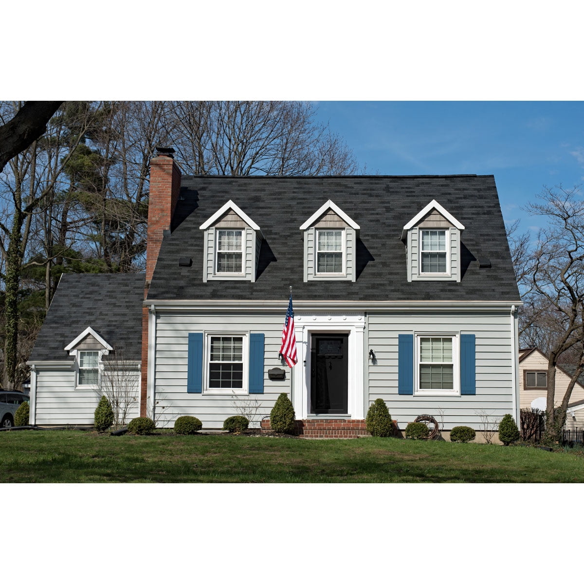 Ekena Millwork 16 1/8"W x 42"H True Fit PVC Three Board Joined Board-n-Batten Shutters, Sojourn Blue (Per Pair - Hardware Not Included)