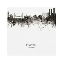Trademark Fine Art 'Istanbul Turkey Skyline Portrait II' Canvas Art by Michael Tompsett