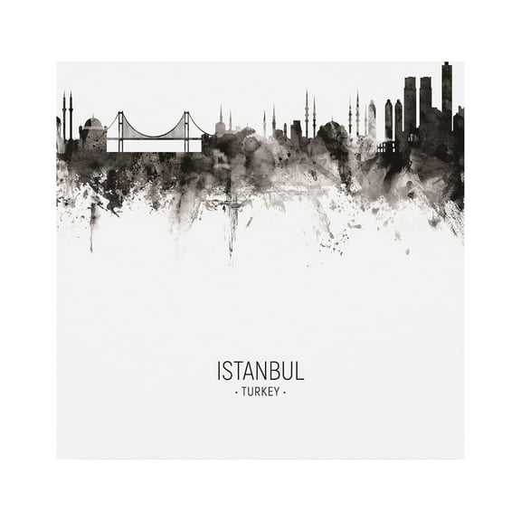 Trademark Fine Art 'Istanbul Turkey Skyline Portrait II' Canvas Art by Michael Tompsett