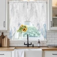 thumbnail image 6 of Seahorse Coastal Swag Curtains for Kitchen/Bedroom/Living Room, Summer Beach Ocean Nautical Coral Scalloped Curtains 63 Inch Long, Rod Pocket Window Swag Topper Curtains Valances 2 Panels Set 36"x63", 6 of 8
