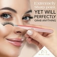 thumbnail image 5 of Majestic Bombay Curved Needle Nose Tweezers Stainless Steel Surgical Tweezers, Light Pink 2-Pack, 5 of 6