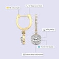 thumbnail image 2 of Diamond Dangle Earring | 8 Carat IGI Certified Cushion Shape Lab Grown Diamond Dangle | 18K in Yellow Gold | Lyra Halo Lab Diamond Earrings | Prong Setting | FG-VS1-VS2 Quality | Friendly Diamonds, 2 of 6