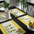 thumbnail image 3 of Washable Placemats for Dining Table Set of 4,Sweet Honey Bee Yellow Truck Pull Honey Cute Flowers Border Non-Slip Heat Resistant Kitchen Table Mats Farmhouse Placemats, 3 of 3