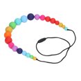 thumbnail image 1 of Baby Chewing Necklace Adjustable Length Silicone Comfortable Wear Colorful Healthy Baby Teether for Home, 1 of 8