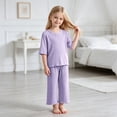 thumbnail image 2 of Bamboo Viscose Toddler Girls Kids Pajama Sets Snug fit Long-Sleeve Softness Sleepwear Pjs Jammies,moisture-wicking 6-12 Months 12-24 Months 2t 3t 4t 5t 6t 7t 8t 9t Children 5-6 Years, 2 of 6