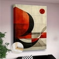 thumbnail image 5 of 1pc Geometric Red and Black Minimalist Framed Canvas Art – Modern Abstract Wall Decor for Home, Office, Bars, Cafes & Bedrooms – Stylish Wooden Frame with Textured Brushstroke Design, Wall Art Decor, 5 of 8