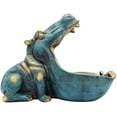 thumbnail image 7 of Hippo Statue,Large Hippopotamus Figurine Home Sculpture with Resin, Hippo Candy Jar, Candy Dish Bowl for Office Desk, Key Bowl for Entryway Table,Container Storage Art Decor Box(Dark Blue), 7 of 7