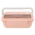 thumbnail image 2 of Lunch Box, 1100ml Easy To Clean Independent Space Meal Prep Container Leakproof  For Office For Office Workers Purple,Green,Blue Yellow,Tender Pink, 2 of 8