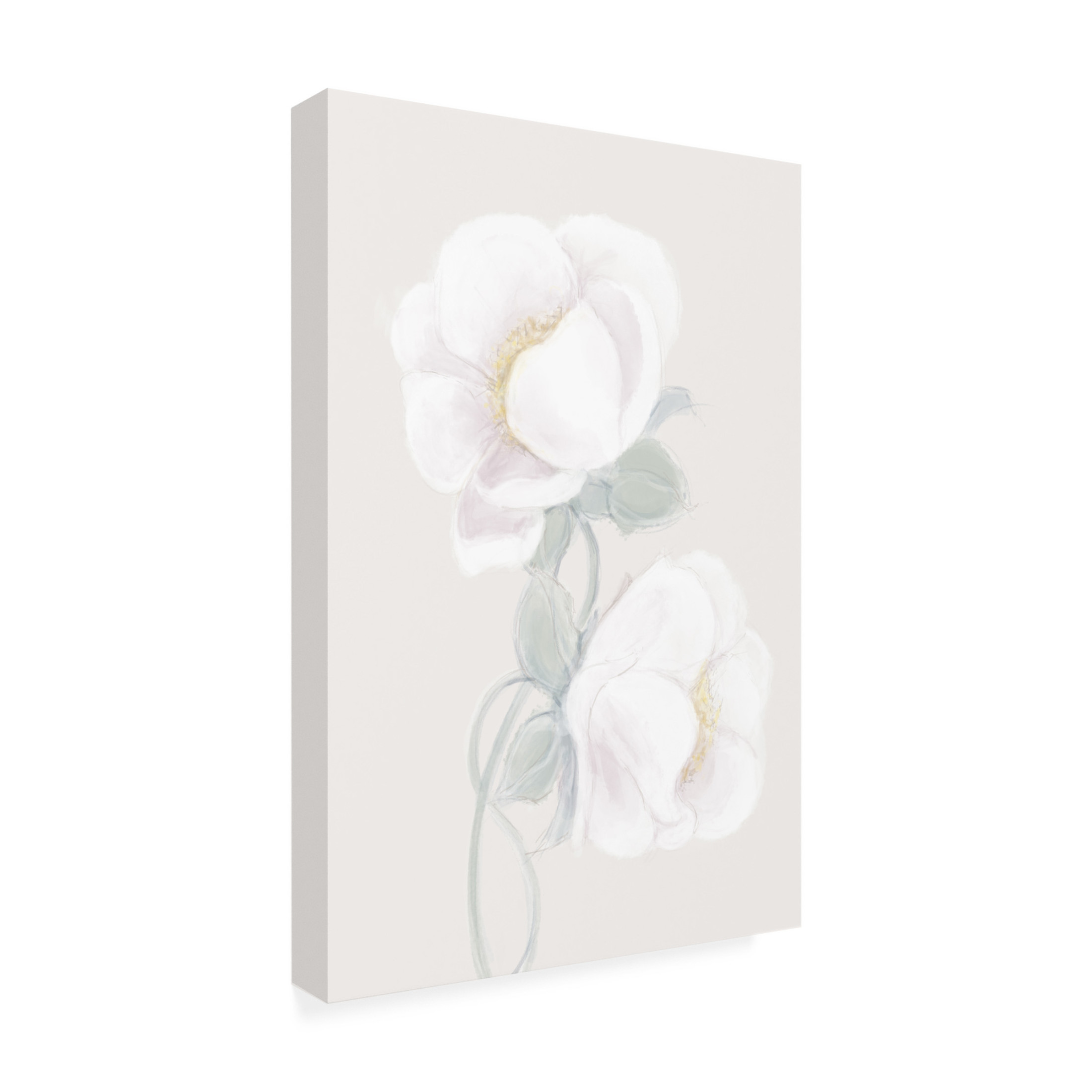 Canvas Wall Art - Pictufy Studio Ii 'Lush Peony' Wall Art for Living Room, Bedroom, or Office Décor by Trademark Fine Art - 22 x 32 Inches