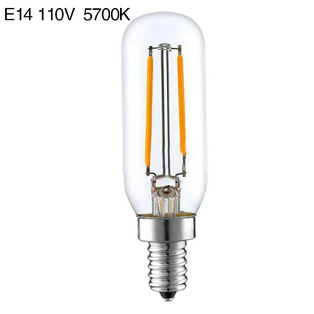 E14 Base LED Candelabra Light Bulbs 2W 110V Edison Filament Light Bulb Tubular Shape Bent Tip