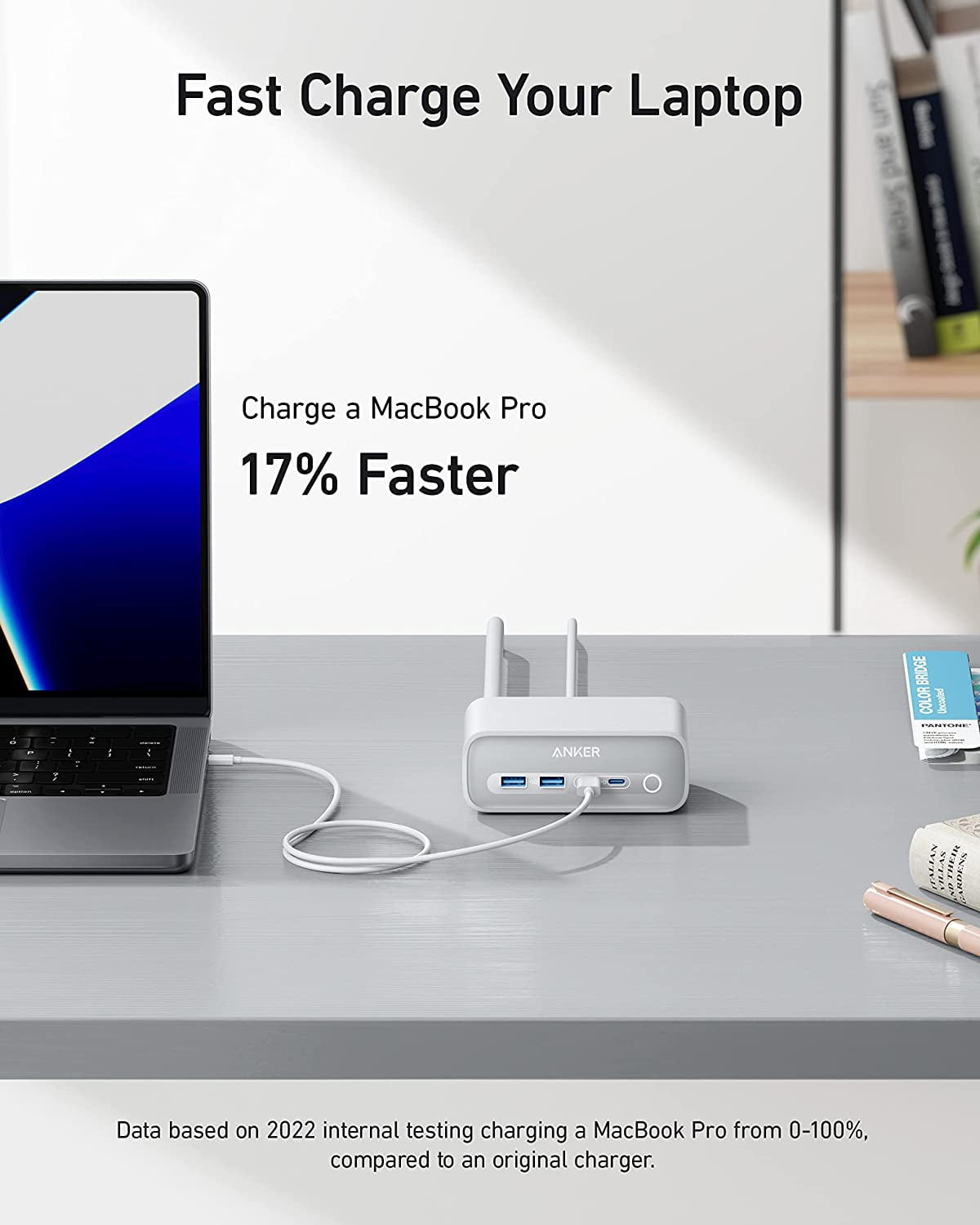 Anker 525 Charging Station, 7-in-1 USB C Power Strip for iphone13/14