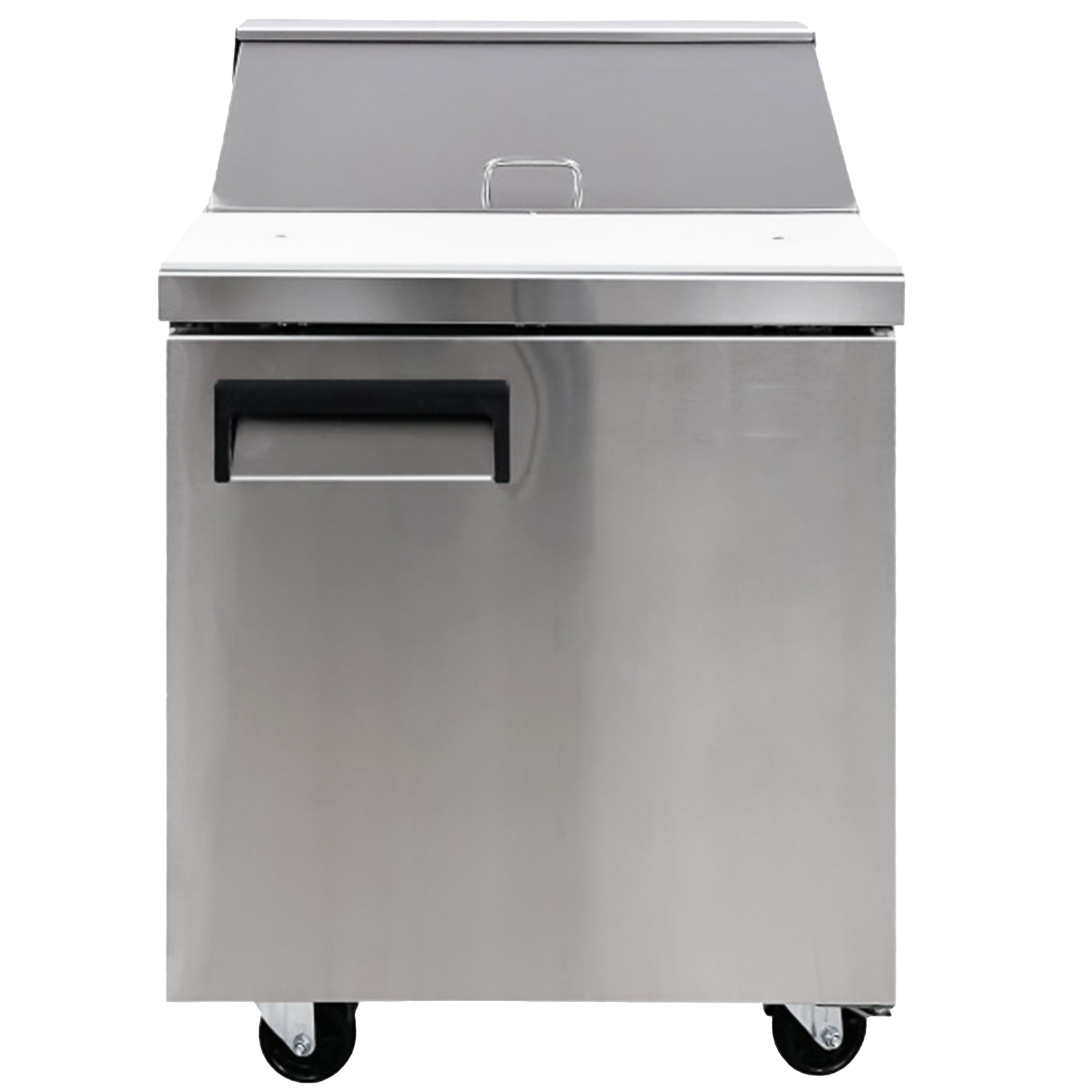 NSF 27.5 in. Single Door Refrigerated Mega Top Sandwich Prep Table 5.7 Cu.Ft.  Commercial ETL Pizza Pre Table Refrigerator