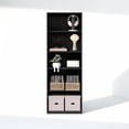 thumbnail image 4 of Furinno GEHRY 5-Tier Media Storage with AdJUSTable Shelves in Blackwood, 4 of 6