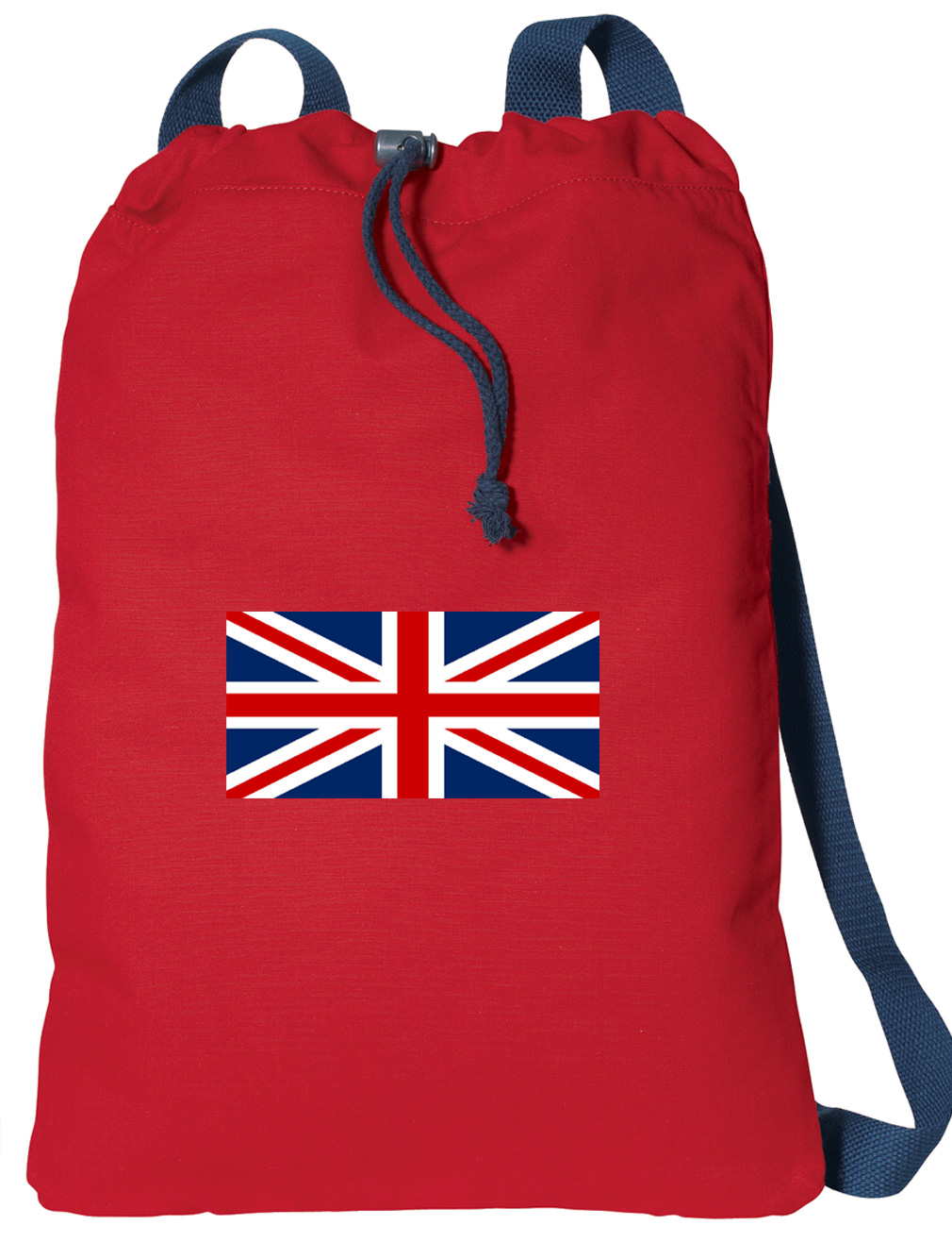 Canvas England British Flag Drawstring Bag DELUXE United Kingdom Backpack Cinch Pack for Him or Her - image 1 of 2