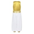 thumbnail image 2 of Linjinx Kids Boys Arabian Prince Outfits Street Rat Suits Sleeveless Vest Top with Pants 2 Piece Yellow 16, 2 of 6